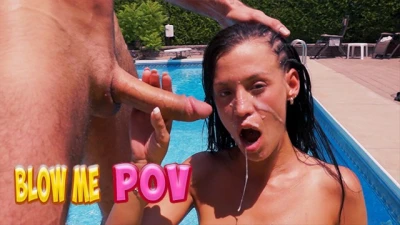 Blow me POV - Underwater Blowjob at the Pool