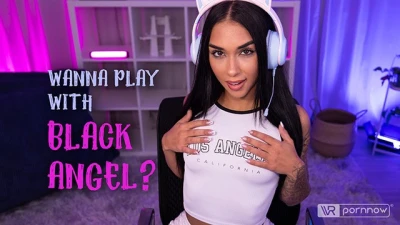 VR Pornnow - Erotic Gaming Session Starring Black Angel