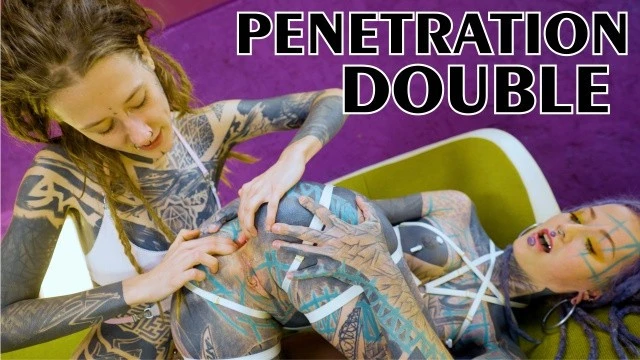 Alternative TATTOO Teens Fucking each other with Crazy Toys, Anal GAPE, DP, Big Toys, Goth, Punk