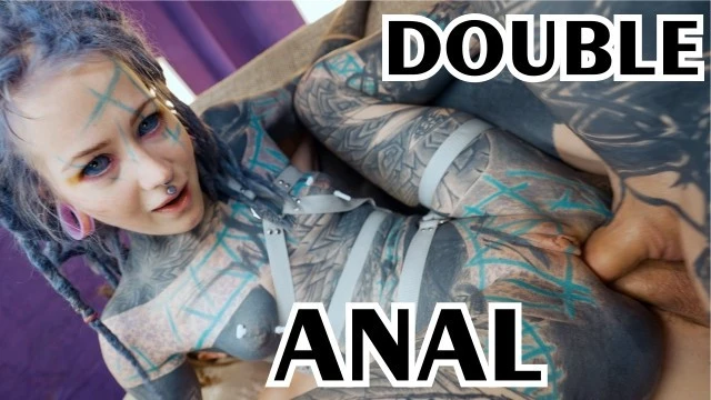 Heavy Tattoo Girl ANUSKATZZ / DAP, ANAL, Swallow, Gape, Prolapse, Split Tounge Blow Job / Punk